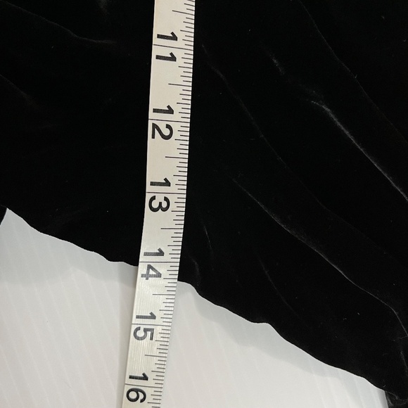 Ann Taylor LOFT Womens Silk Rayon Black Flare Velvet Pants Zip Trousers Sz 10 - Picture 8 of 9